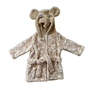 NWOT Elephant Ultra Soft Baby Bath Robe Size 0-6 Months‎ Tan